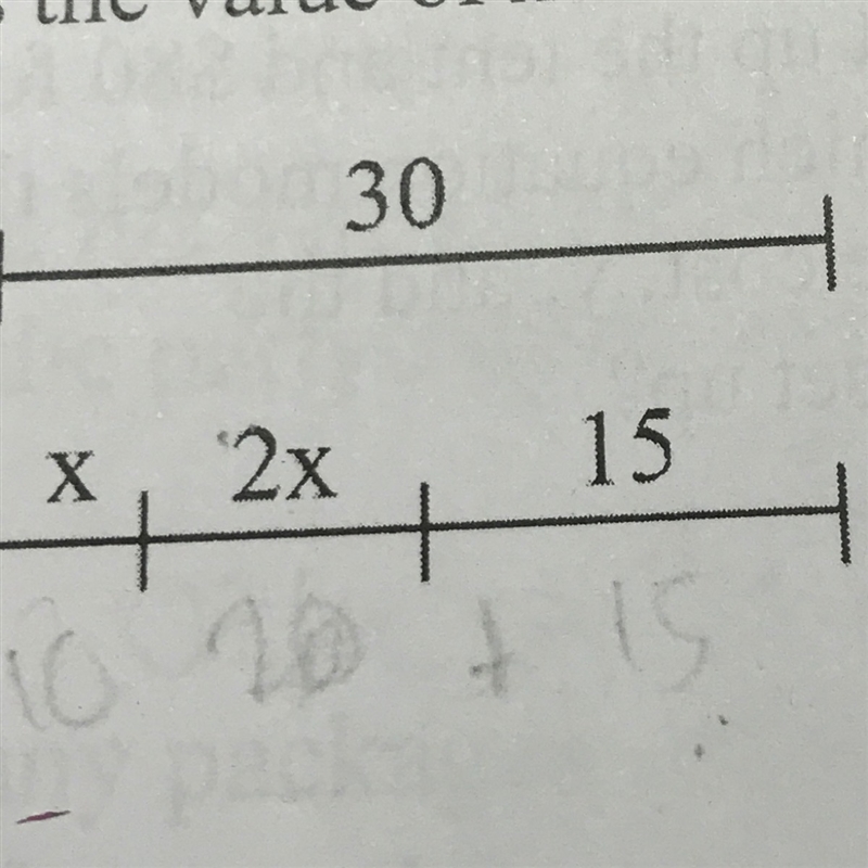 The following lines are congruent. What is the value of x-example-1