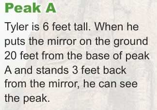 To find the height of the peak, list the corresponding sides and angles of the two-example-2