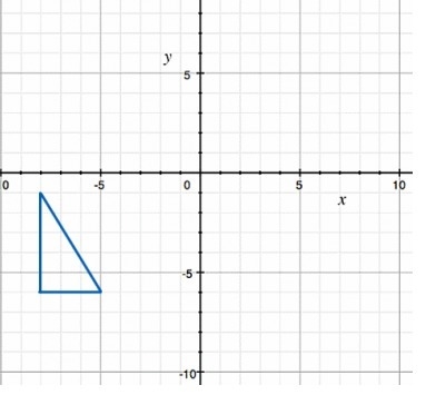 Which triangle defined by three points on the coordinate plane is congruent with the-example-1