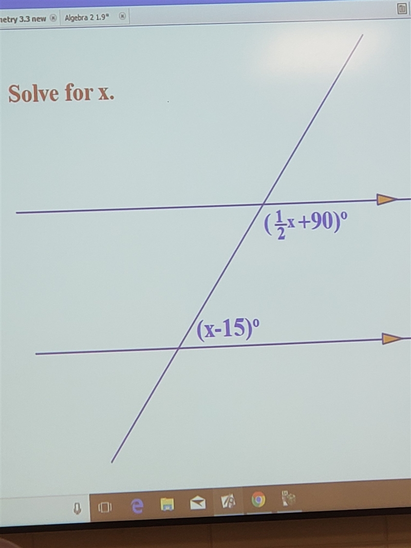 Someone solve x for angles-example-1