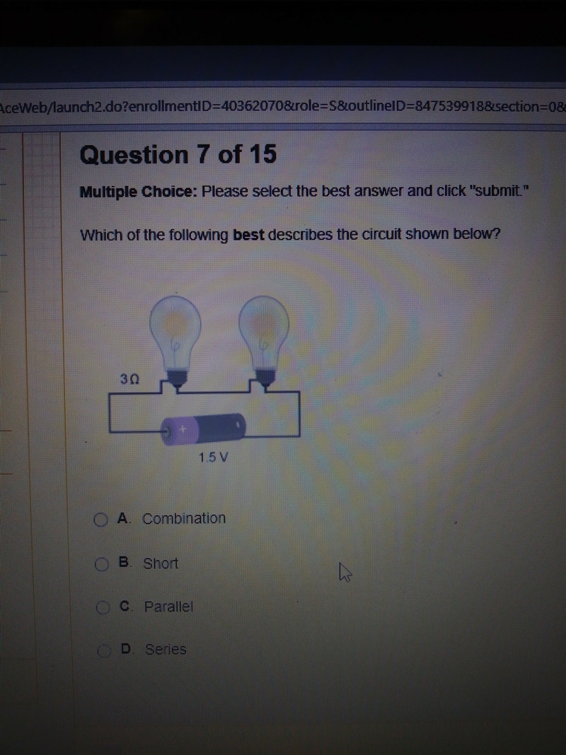 Which of the following best describes the circuit shown below-example-1