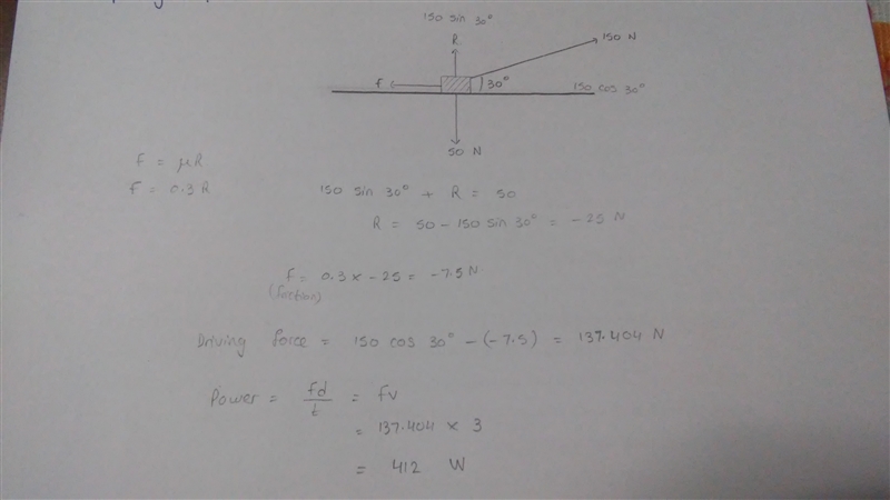 A crate of mass 5 kg slides along a horizontal surface with coefficient of kinetic-example-1