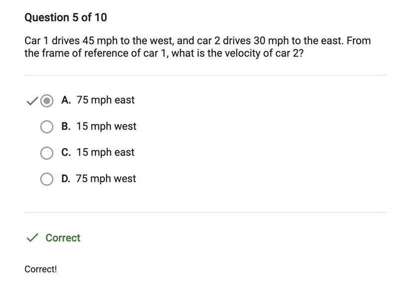 car 1 drives 45 mph to the west and car 2 drives 30mph to the east . from the frame-example-1