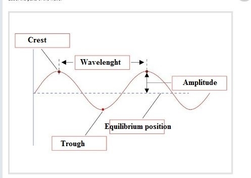 Drag each label to the correct location on the image. Label the parts of the wave-example-1