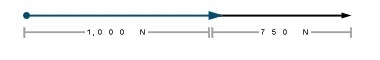 1. Two vehicles are pulling against each other as follows: Truck: 750 N Car: 1,000 N-example-1