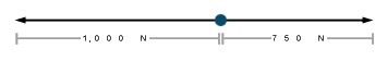 1. Two vehicles are pulling against each other as follows: Truck: 750 N Car: 1,000 N-example-3