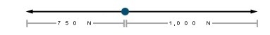 1. Two vehicles are pulling against each other as follows: Truck: 750 N Car: 1,000 N-example-4