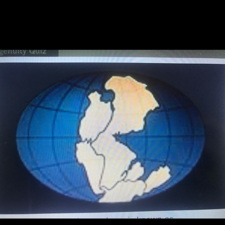 The supercontinent shown above is known as____. A. Pangea B. Laurasia C. North America-example-1