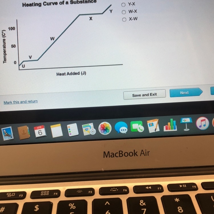 Which segment shows the substance changing from a gas to a liquid-example-1