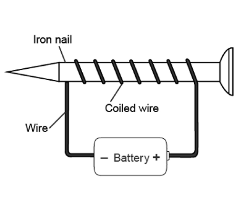 Gazala makes the device shown in the diagram and uses it to pick up four paper clips-example-1