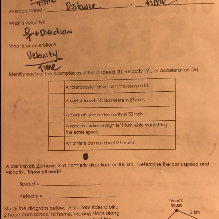 I need help with the table, which is speed and velocity and acceleration-example-1