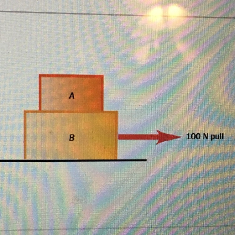 Assume that block A is accelerating with block B at a rate of 0.800 m/s2 along a frictionless-example-1