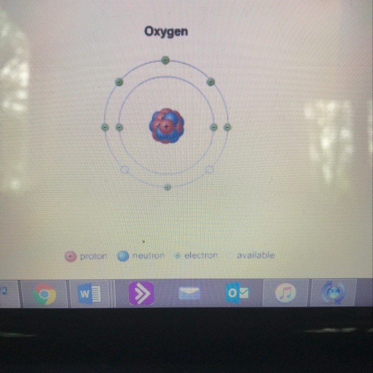 To complete this outermost shell, oxygen will likely ... Accept electrons Give up-example-1