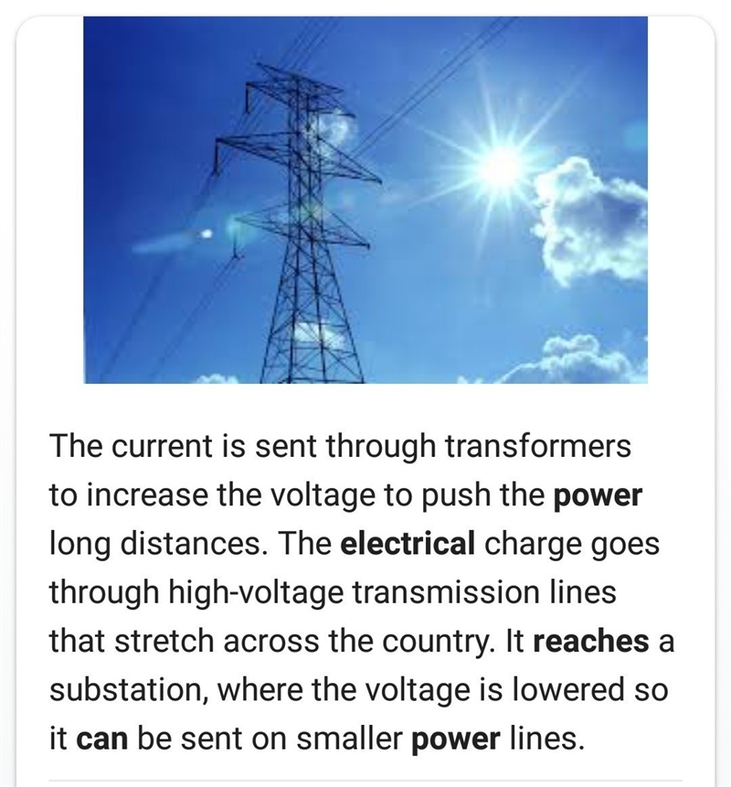 Where is the electricity used at home generated?how dose it reach our house-example-1