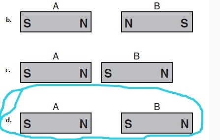 Magnet A and B are of equal magnetic strength and which position will magnets A&amp-example-1