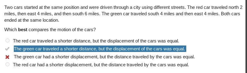 Two cars started at the same position and were driven through a city using different-example-1