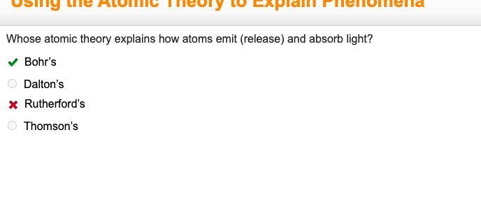 Whose atomic theory explains how atoms emit and absorb light-example-1