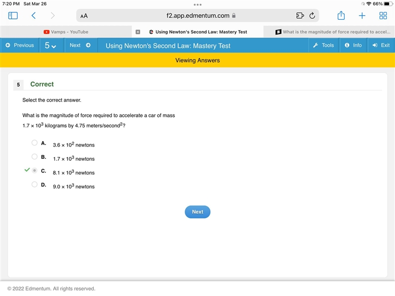 What is the magnitude of force required to accelerate a car of mass 1.7 × 103 kilograms-example-1