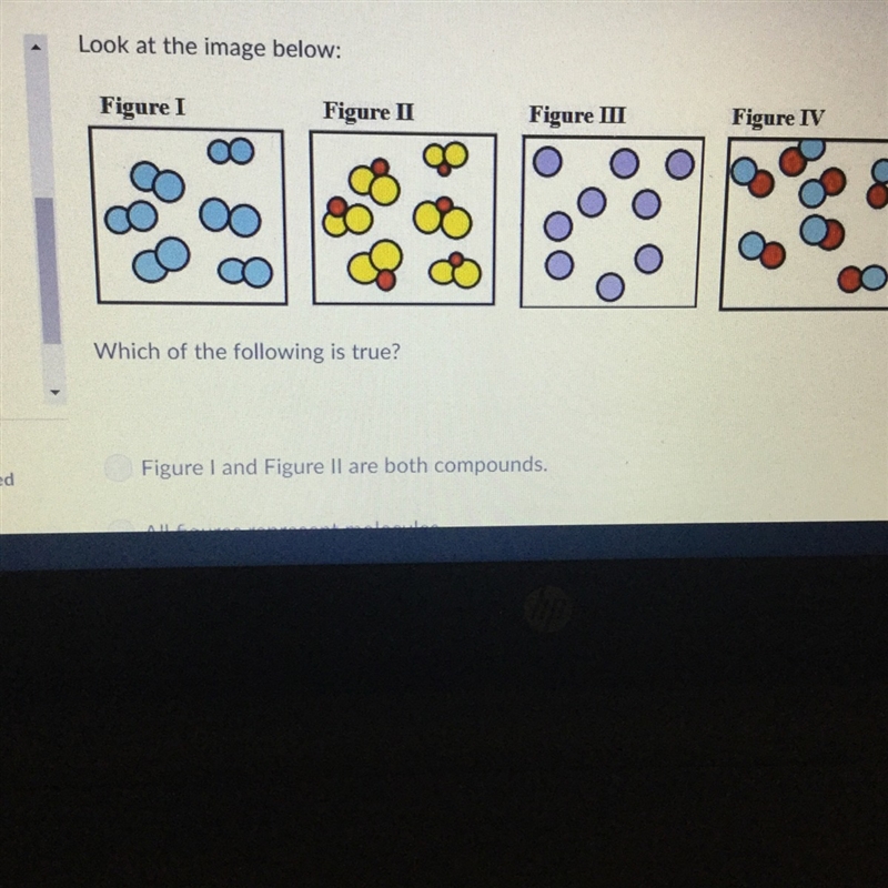 B all figures represents molecules C figure 11and figure 1v are both compounds E Figure-example-1