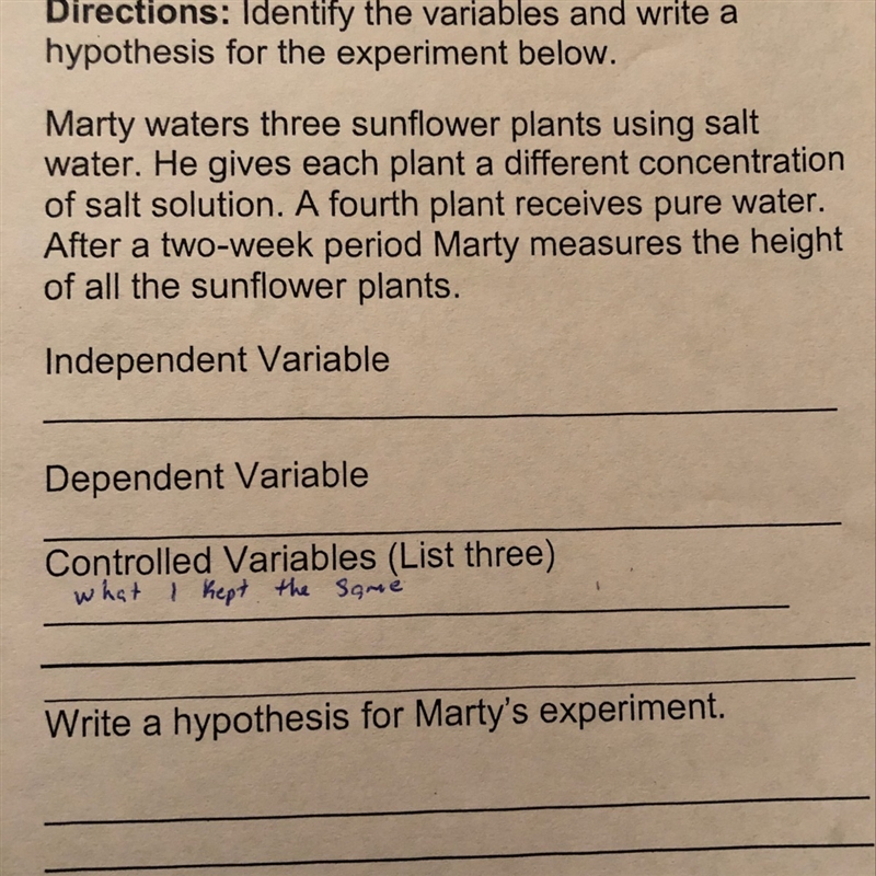 What is the independent and dependent variable?-example-1