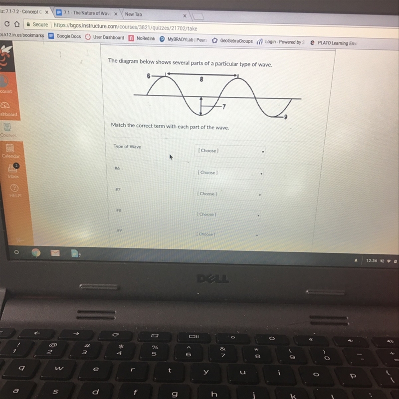 Match the correct term with each part of the wave-example-1