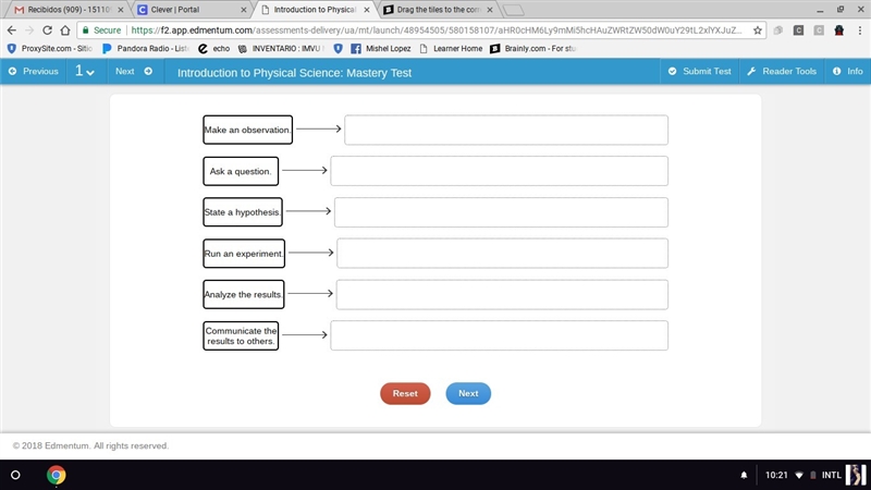 Drag the tiles to the correct boxes to complete the pairs. Match the sentences with-example-1