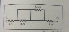 What's the equivalent resistance to the resistances shown? A) 5 B) 6 C) 2 D) 3-example-1