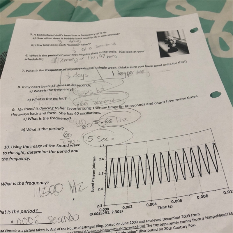 What’s the frequency for problem #10?-example-1