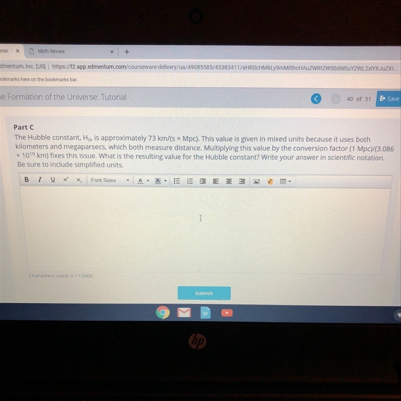 What is the resulting value for the Hubble constant?Write your answer in scientific-example-1