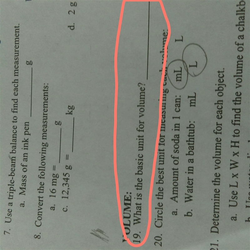 What is the basic unit for volume-example-1