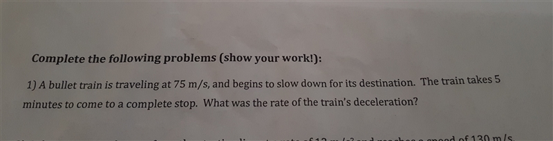 How do you find a rate of deceleration-example-1