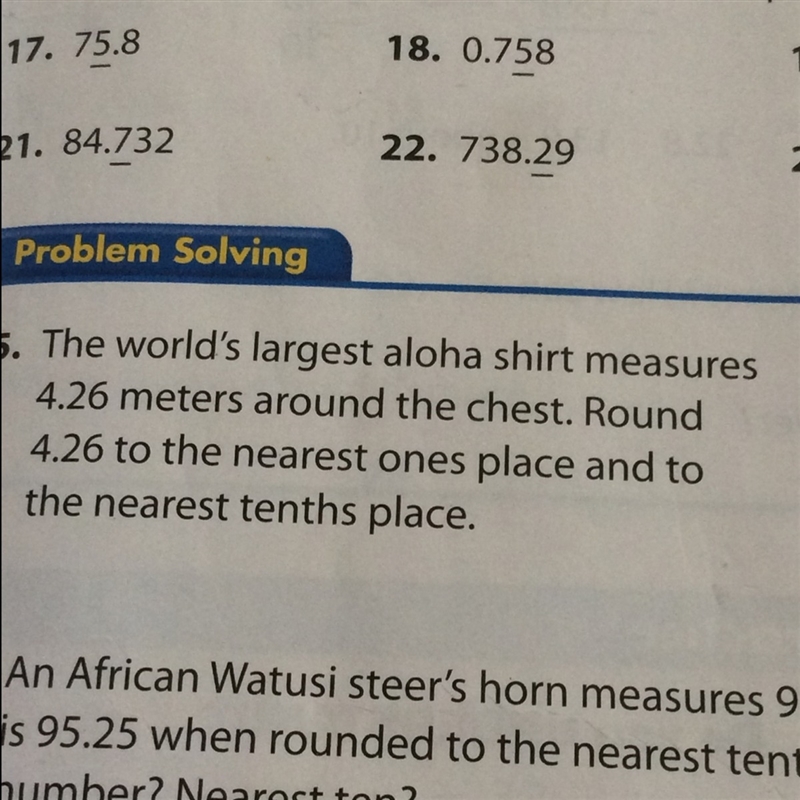 The question is “The worlds largest aloha shirt measures 4.26 meters around the chest-example-1