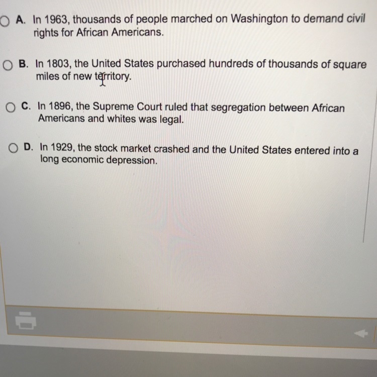 Which historical event best fits the theme of “oppressed people standing up for recognition-example-1