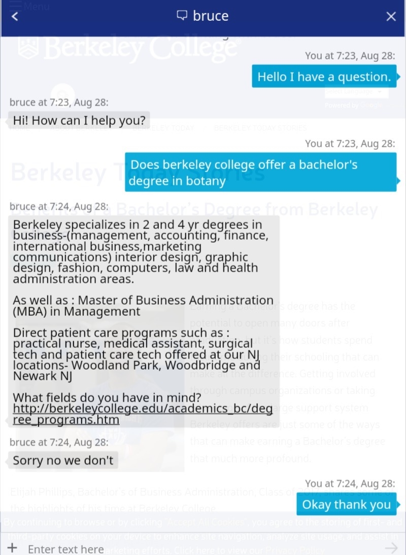 Does berkeley college offer a bachelor's degree in botany-example-1