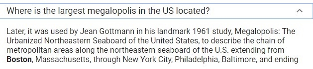 [30 POINTS] What is the largest megalopolitan area in the world? A. Northeast Megalopolis-example-1