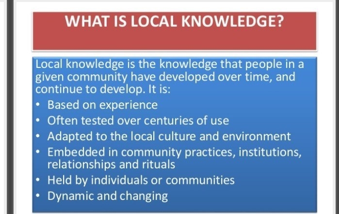 What is local knowledge and why do anthropologists study it?-example-1