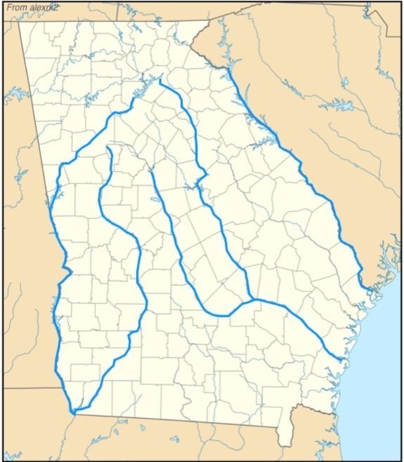 Altamaha River,Chattahoochee River,Flint River,Lake Lanier ,Ocmulgee River,Oconee-example-1