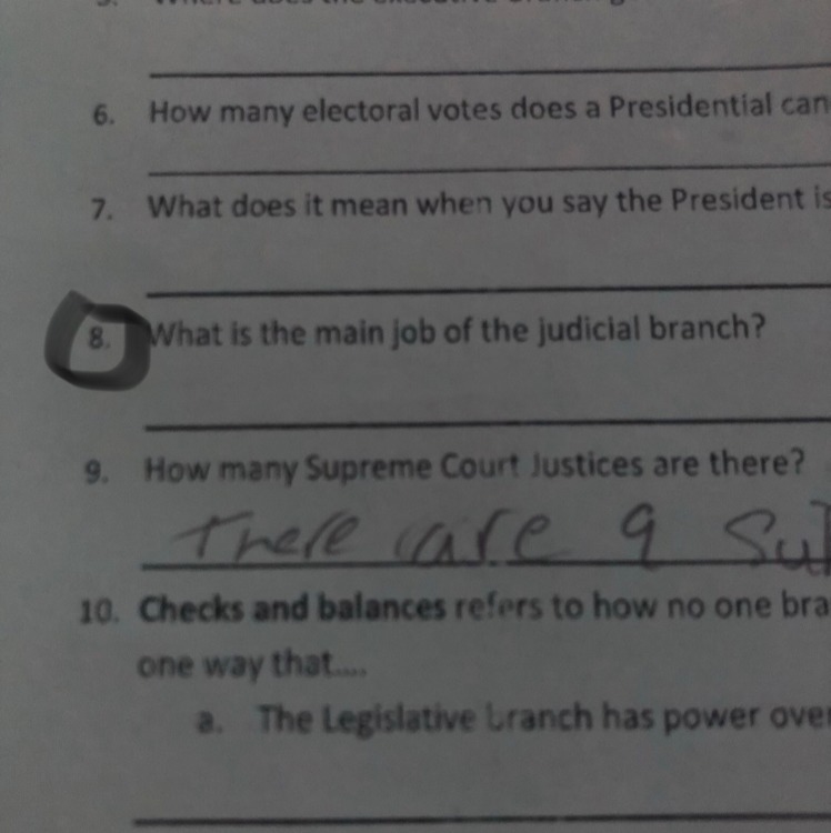 What is the main job of the judicial branch???-example-1