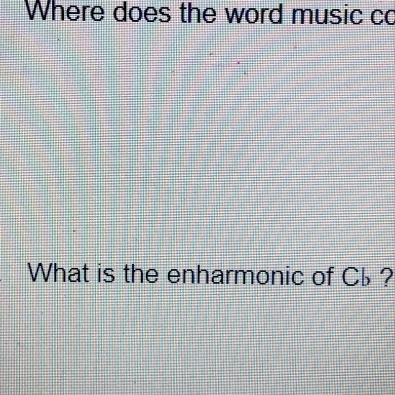 What is the enharmonic of Cb-example-1