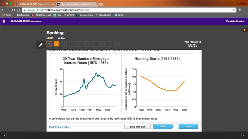 A conclusion that can be drawn from both graphs by looking at 1983 is that interest-example-1