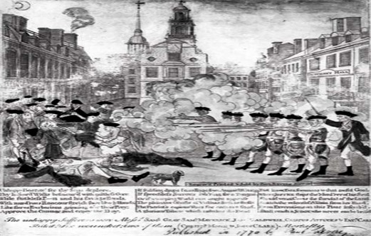 This famous work of art was created in response to the — A. Boston Massacre B. Boston-example-1