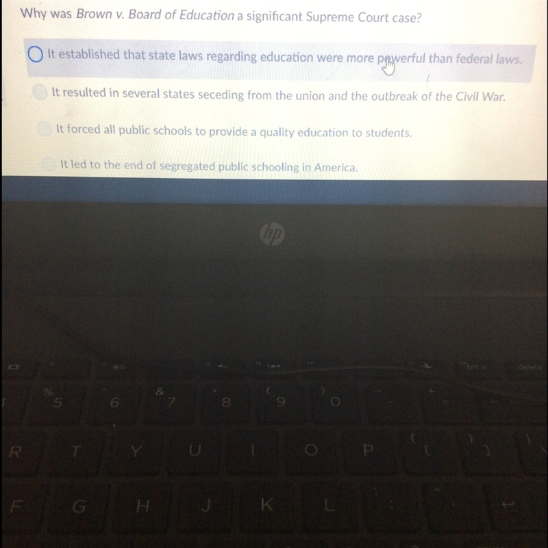 Why was brown v. Board of education a significant Supreme Court case-example-1