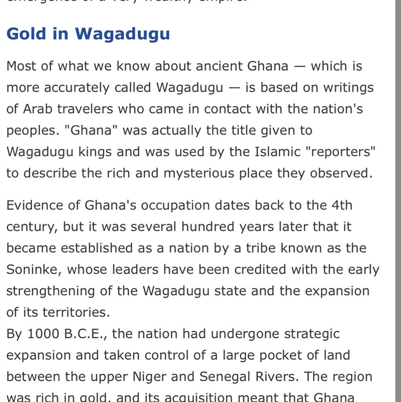 What made the Kingdom of Ghana wealthy?-example-1