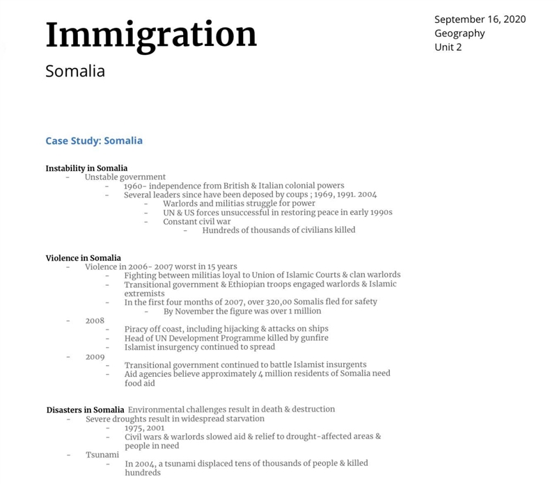 Oh how many Somalian refugees thought in France to the United States in 2006 and 2007 describe-example-1