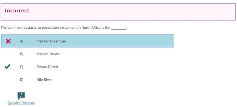 The dominant obstacle to population settlement in North Africa is the-example-1