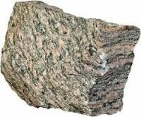 A layered metamorphic rock made of light and dark bands of minerals is _____. A. schist-example-1