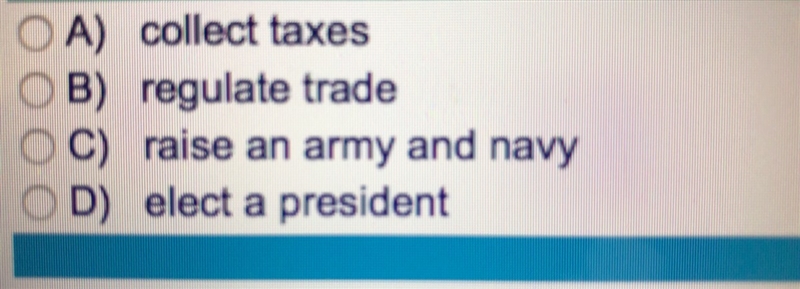 Which of the following was a power granted to congress under the articles of confederation-example-1