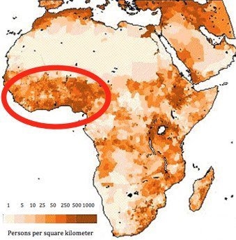 Which country would be MOST likely to be found in the area circled on the map? A) Egypt-example-1