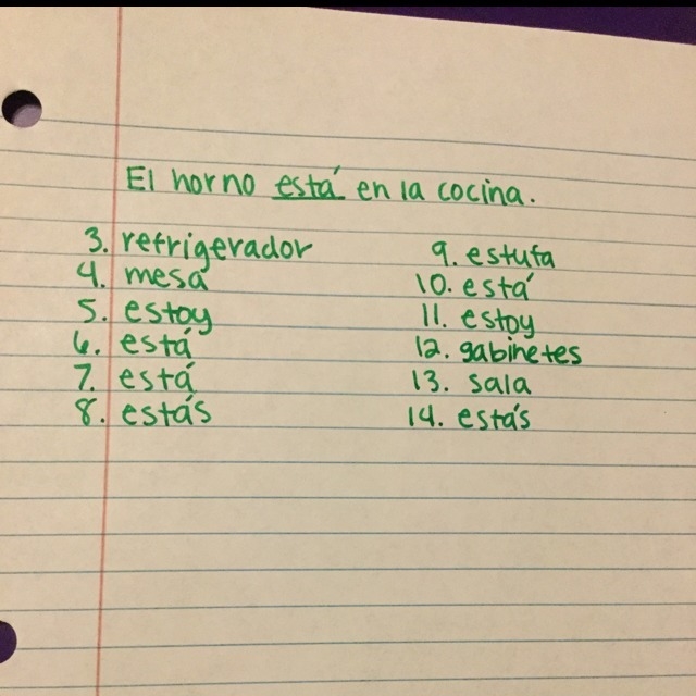 Choose the answer that best completes the sentence. El horno __________ en la cocina-example-1