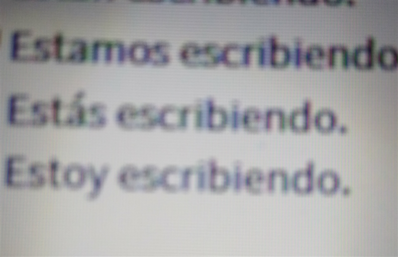 How would you tell someone you are writing. (In Spanish)-example-1